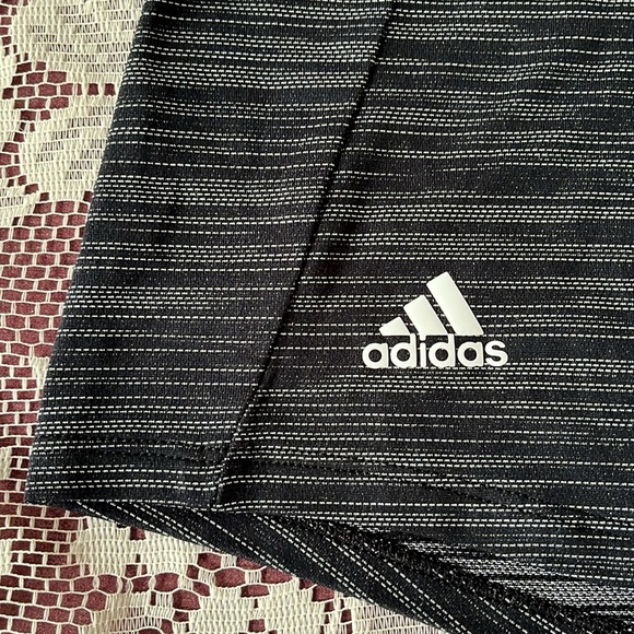 Adidas Golf Polo Short sleeve Space-dyed black & white grey shirt top Size Small - Picture 7 of 12